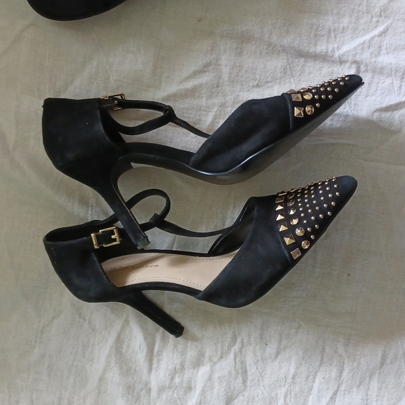 ❄️BCBG black strapy studded heels - Picture 4 of 8
